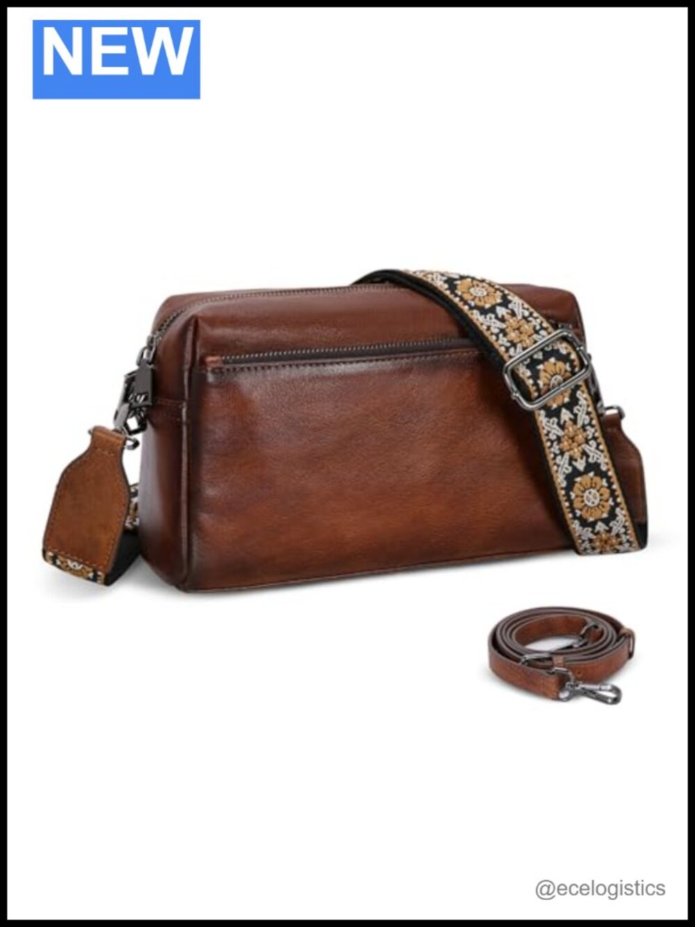 Genuine Leather Small Crossbody Hobo Bag Women's Shoulder Purse Boho Strap